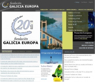 Web da Fundación Galicia Europa