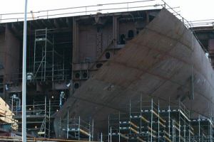 Un barco en construción no estaleiro de Barreras, en Vigo / Flickr: Contando Estrelas