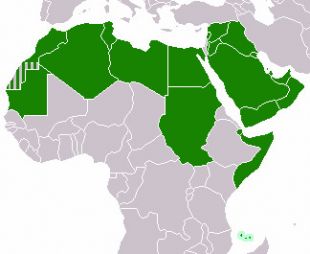Mapa da Liga Árabe / Fonte: Galipedia