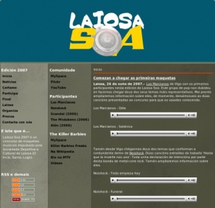 Captura de pantalla da web de Laiosa Soa