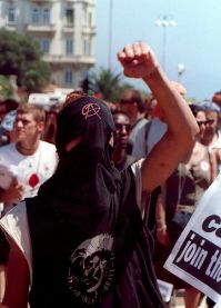 Imaxe dunha das manifestacións contra o G8 en Xénova 2001 /Flickr: rogimmi