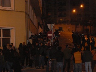 Imaxes da concentración do 6 de decembro, após a manifestación de Causa Galiza