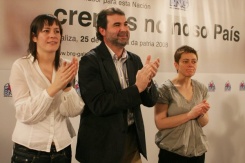 No acto deste sábado tamén interviñeron Ana Pontón (esquerda) e Socorro García