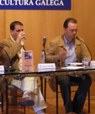 Henrique Monteagudo e Gabriel Rei Doval durante a presentación