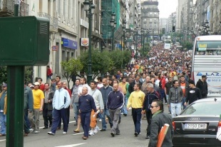 Manifestación polo centro de Vigo, este xoves