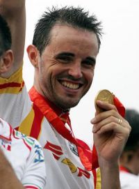 Sánchez coa medalla de ouro no podio olímpico