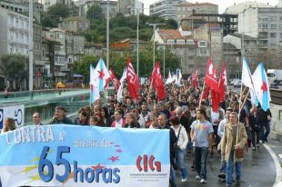 A manifestación da CIG en Vigo, percorrendo o Berbés / Imaxe: CIG