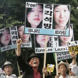 Pedindo a liberación das dúas correspondentes, en Seúl