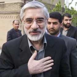 O candidato reformista iraní, Mir Hossein Mousavi