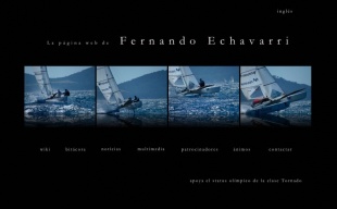 Captura da nova páxina web de Fernando Echávarri