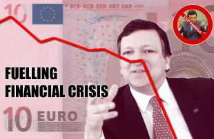 Imaxe da campaña 'Stop Barroso', elaborada por Os Verdes, para que o portugués non saia reelixido