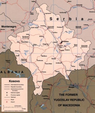 Mapa de Cosova