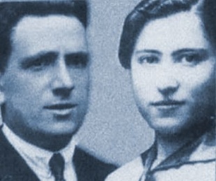 Ánxel Casal e maila súa dona, María Miramontes, tamén republicana e galeguista, emigrada a Bos Aires tras o asasinato do seu home