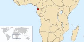 A situación de Guinea Ecuatorial no mapa de África