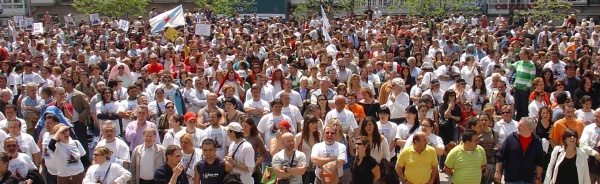 Milleiros de persoas en apoio da mobilización
