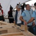 Festa no stand galego, na carpa da construción da dorna